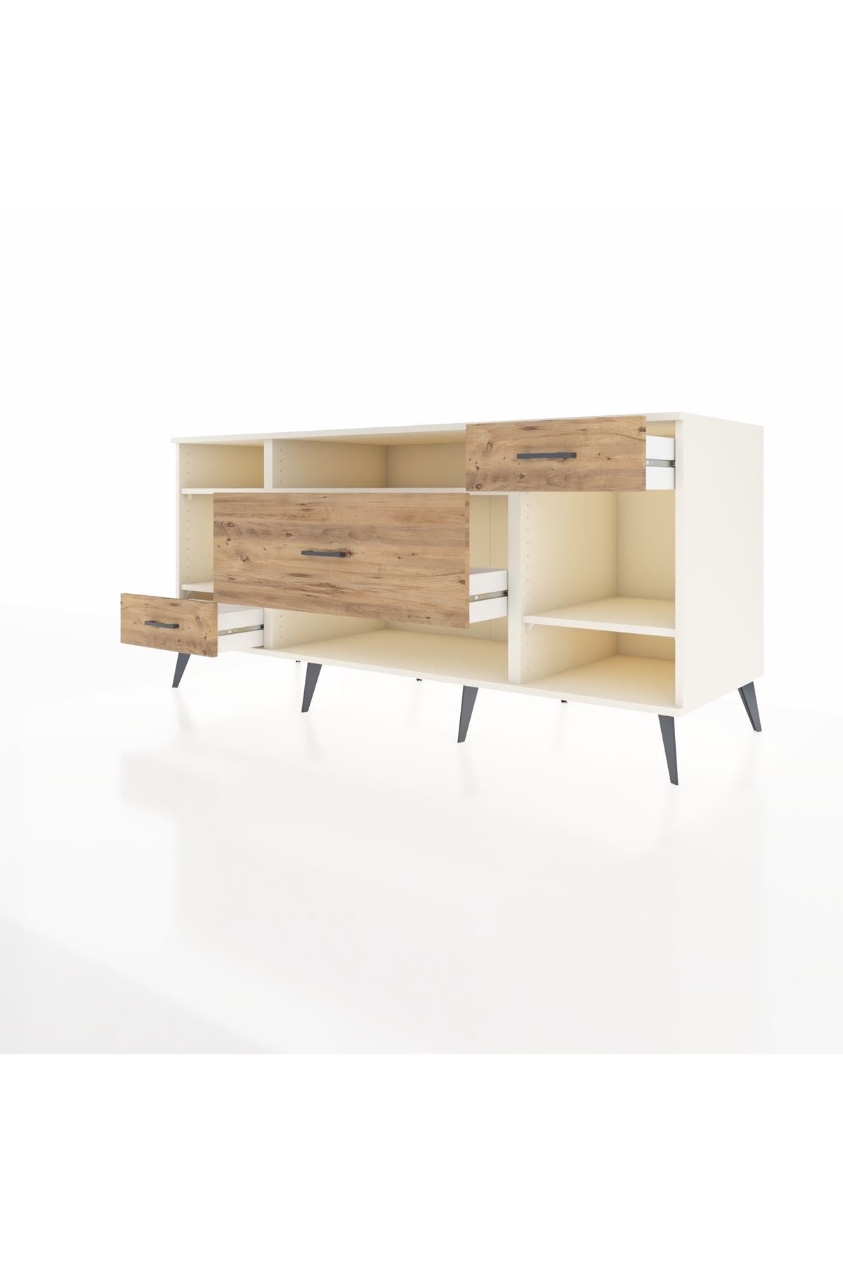 Kronos Konsol 4 Raflı 3 Çekmeceli 176x59x83 - S610M021V06C