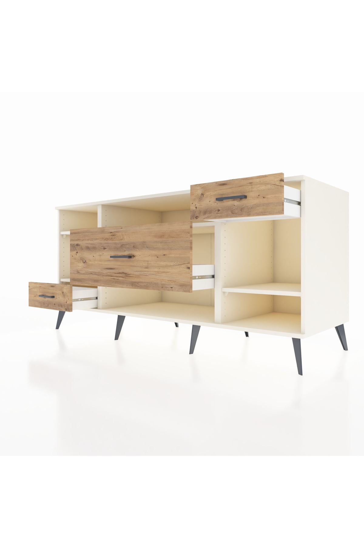 Kronos Konsol 4 Raflı 3 Çekmeceli 176x59x83 - S610M021V06C