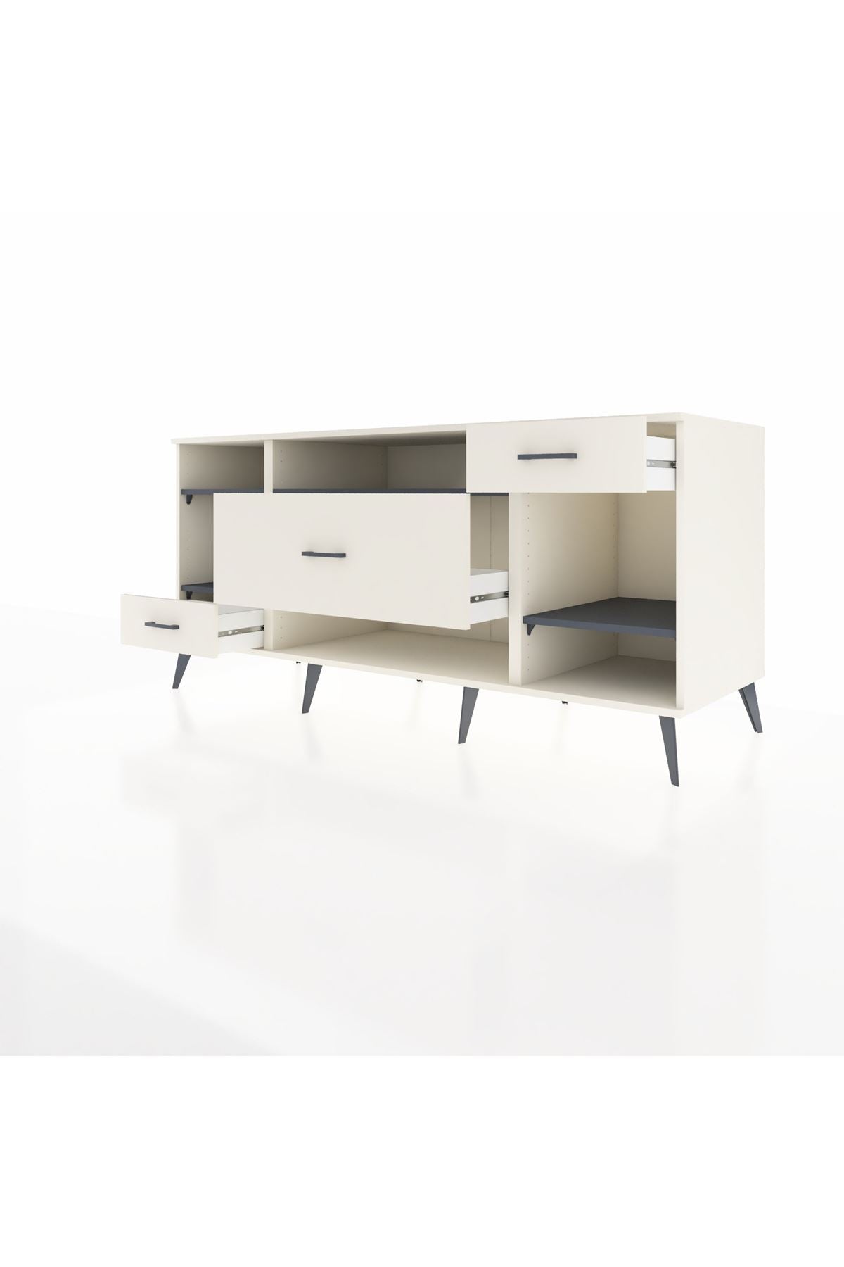 Kronos Konsol 4 Raflı 3 Çekmeceli 176x59x83 - S610M021V07C