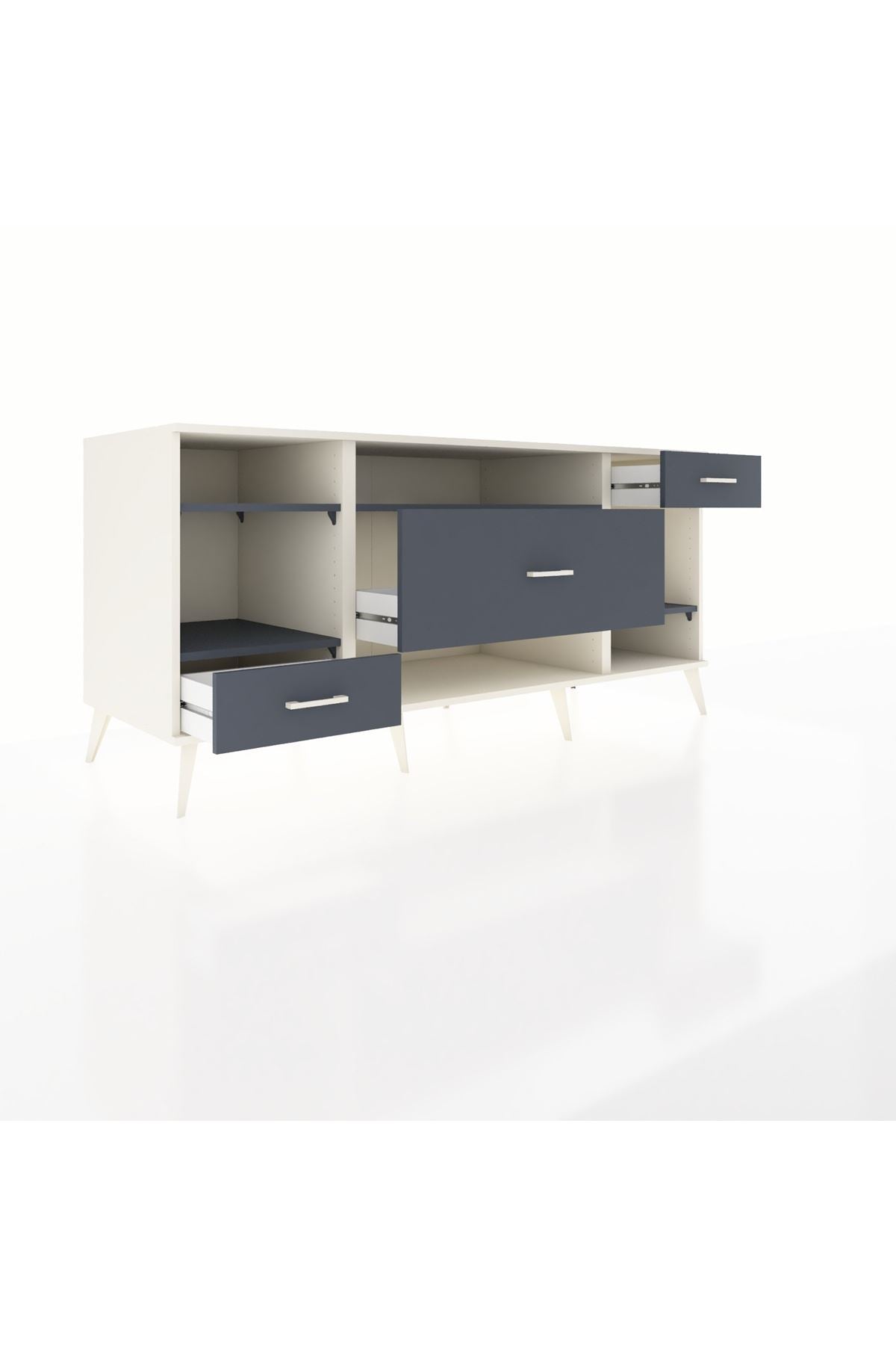 Kronos Konsol 4 Raflı 3 Çekmeceli 176x59x83 - S610M021V08C