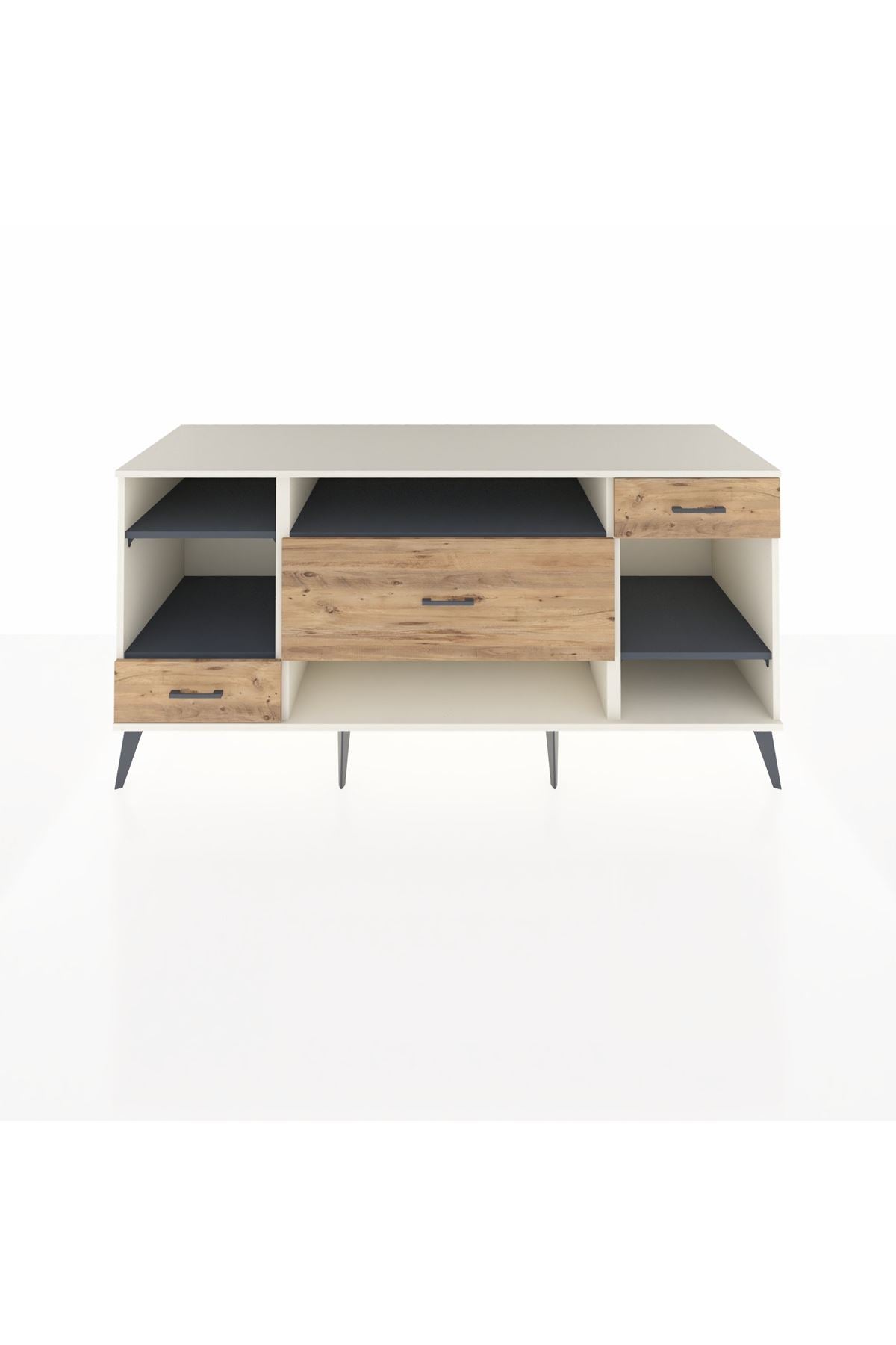Kronos Konsol 4 Raflı 3 Çekmeceli 176x59x83 - S610M021V09C