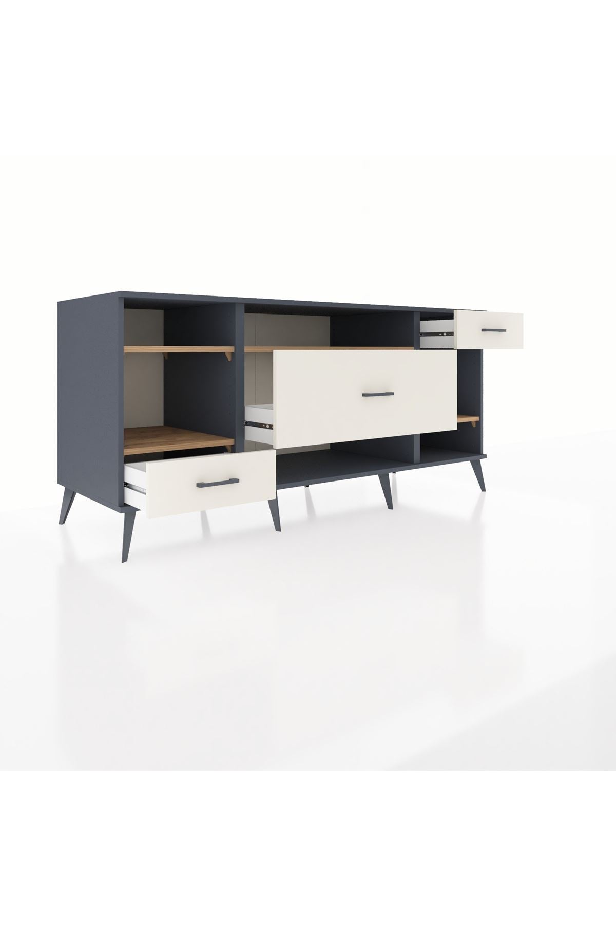 Kronos Konsol 4 Raflı 3 Çekmeceli 176x59x83 - S610M021V10C