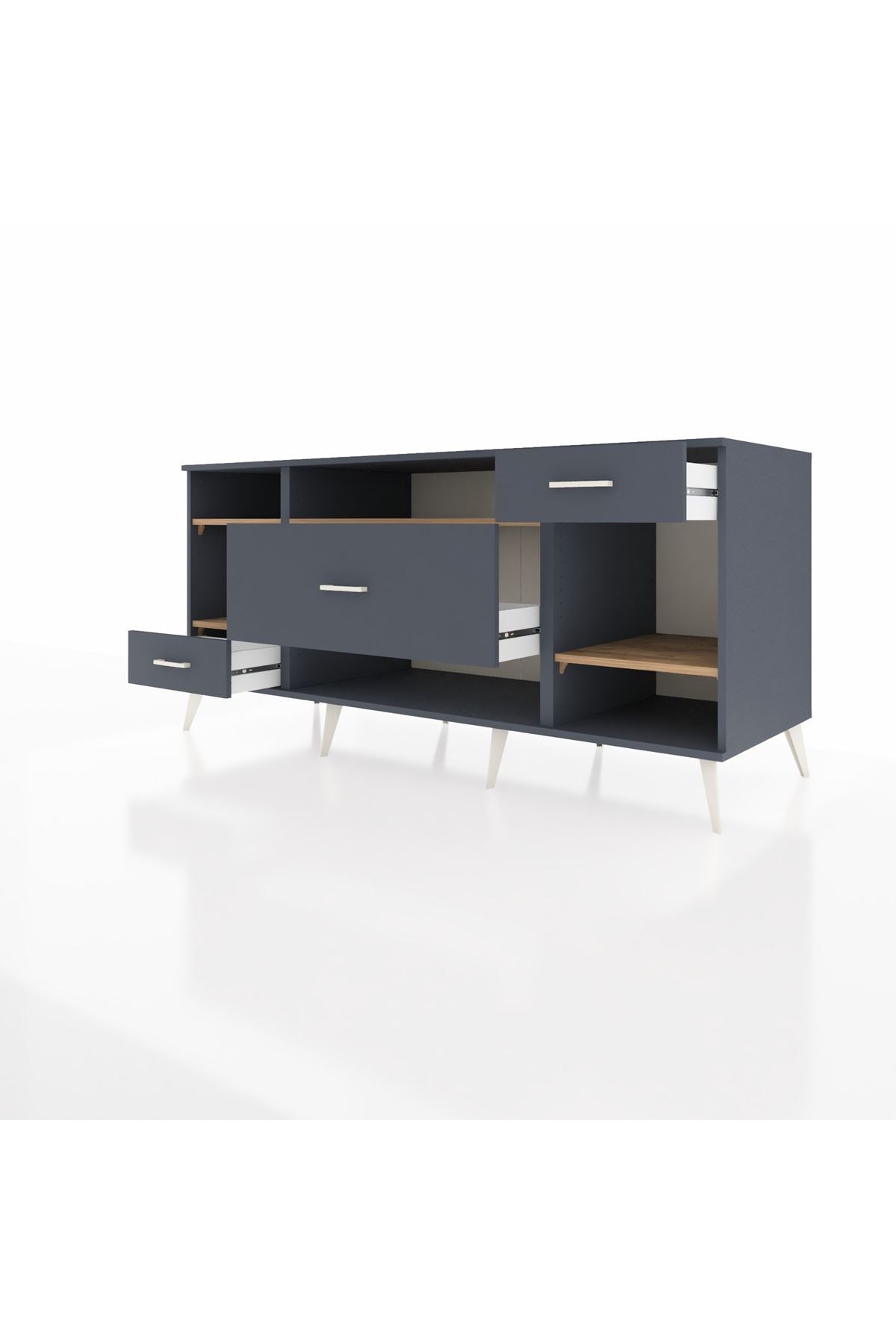Kronos Konsol 4 Raflı 3 Çekmeceli 176x59x83 - S610M021V11C