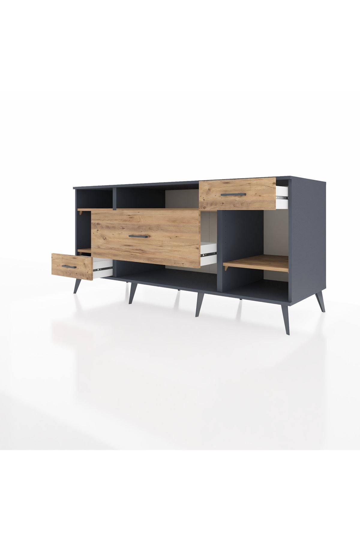Kronos Konsol 4 Raflı 3 Çekmeceli 176x59x83 - S610M021V12C