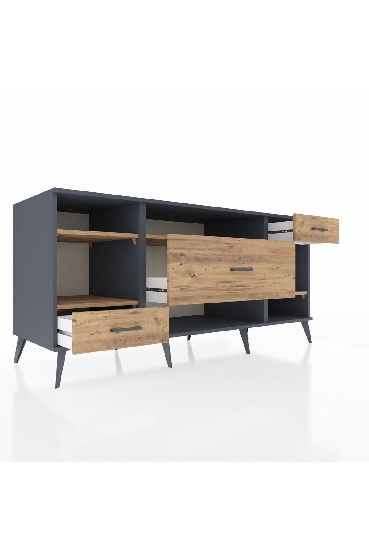 Kronos Konsol 4 Raflı 3 Çekmeceli 176x59x83 - S610M021V12C