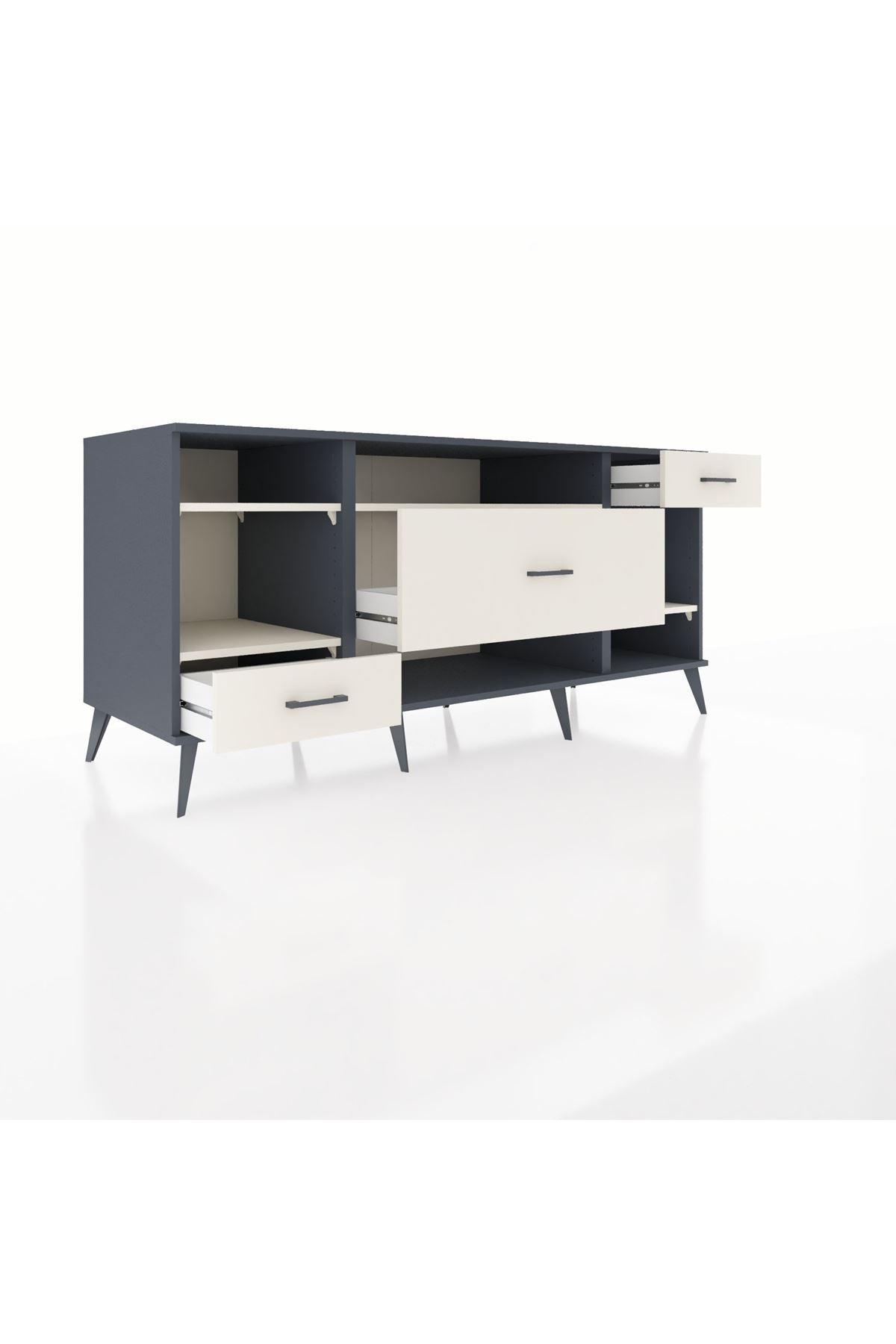 Kronos Konsol 4 Raflı 3 Çekmeceli 176x59x83 - S610M021V13C