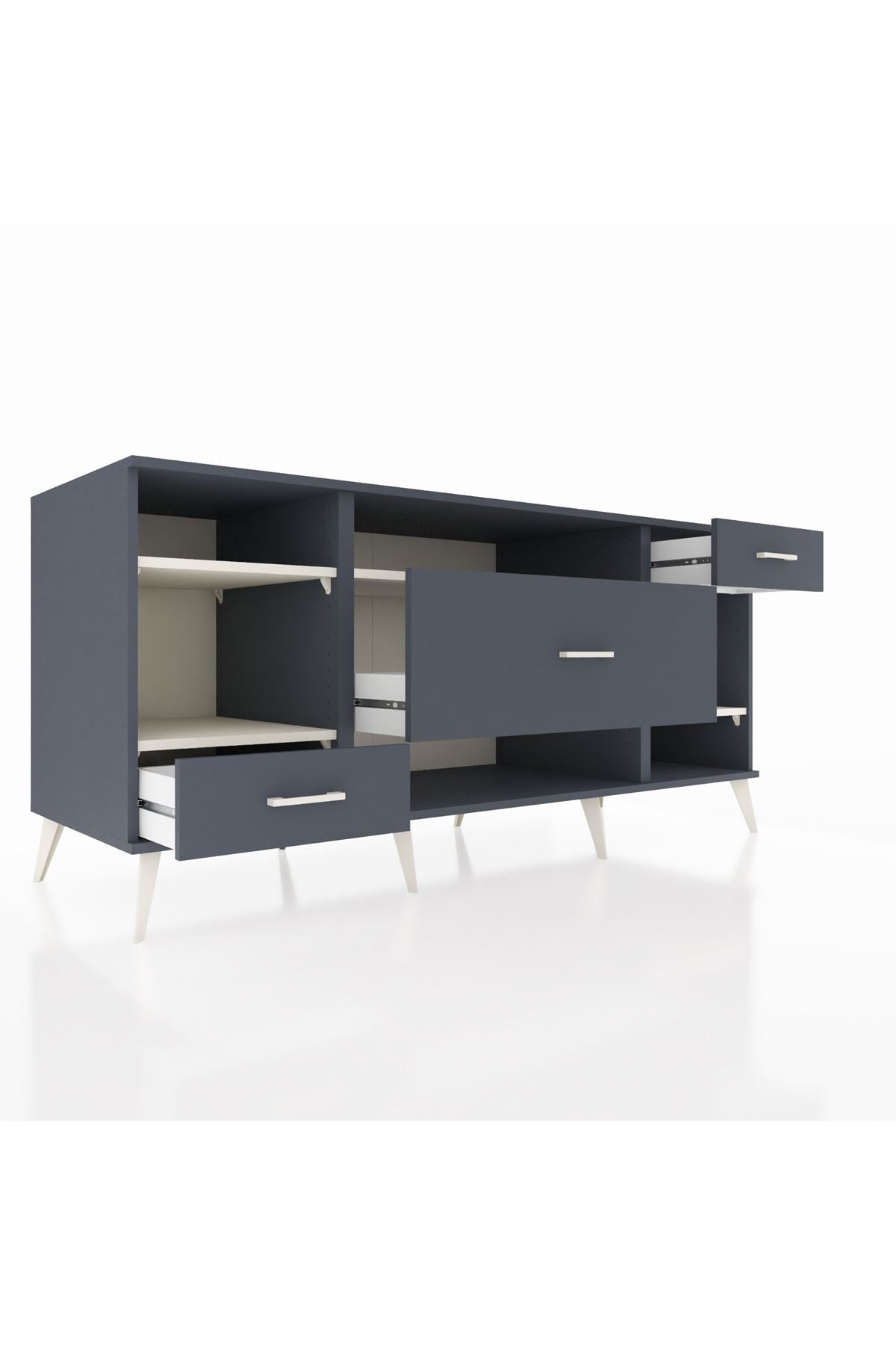 Kronos Konsol 4 Raflı 3 Çekmeceli 176x59x83 - S610M021V14C