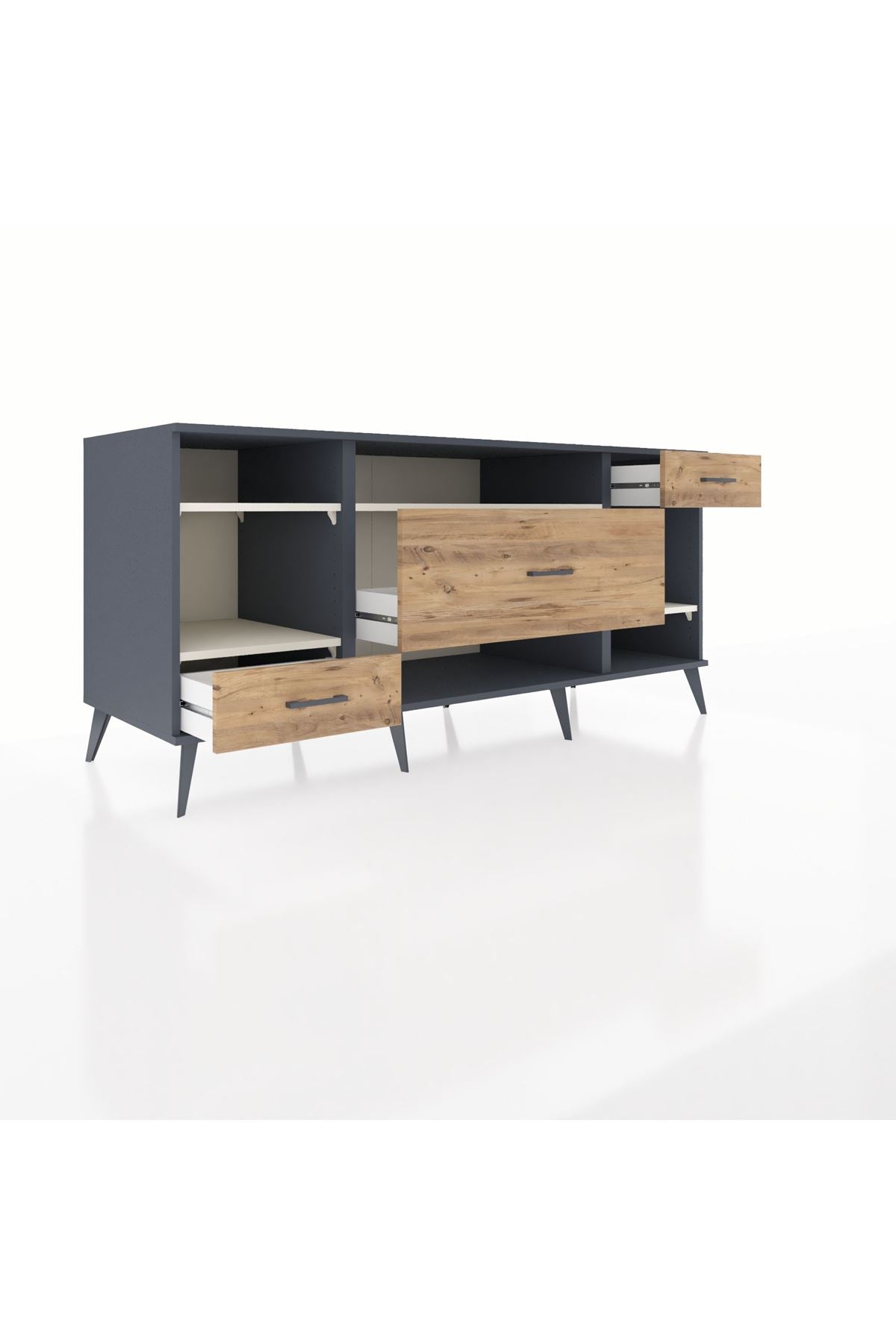 Kronos Konsol 4 Raflı 3 Çekmeceli 176x59x83 - S610M021V15C