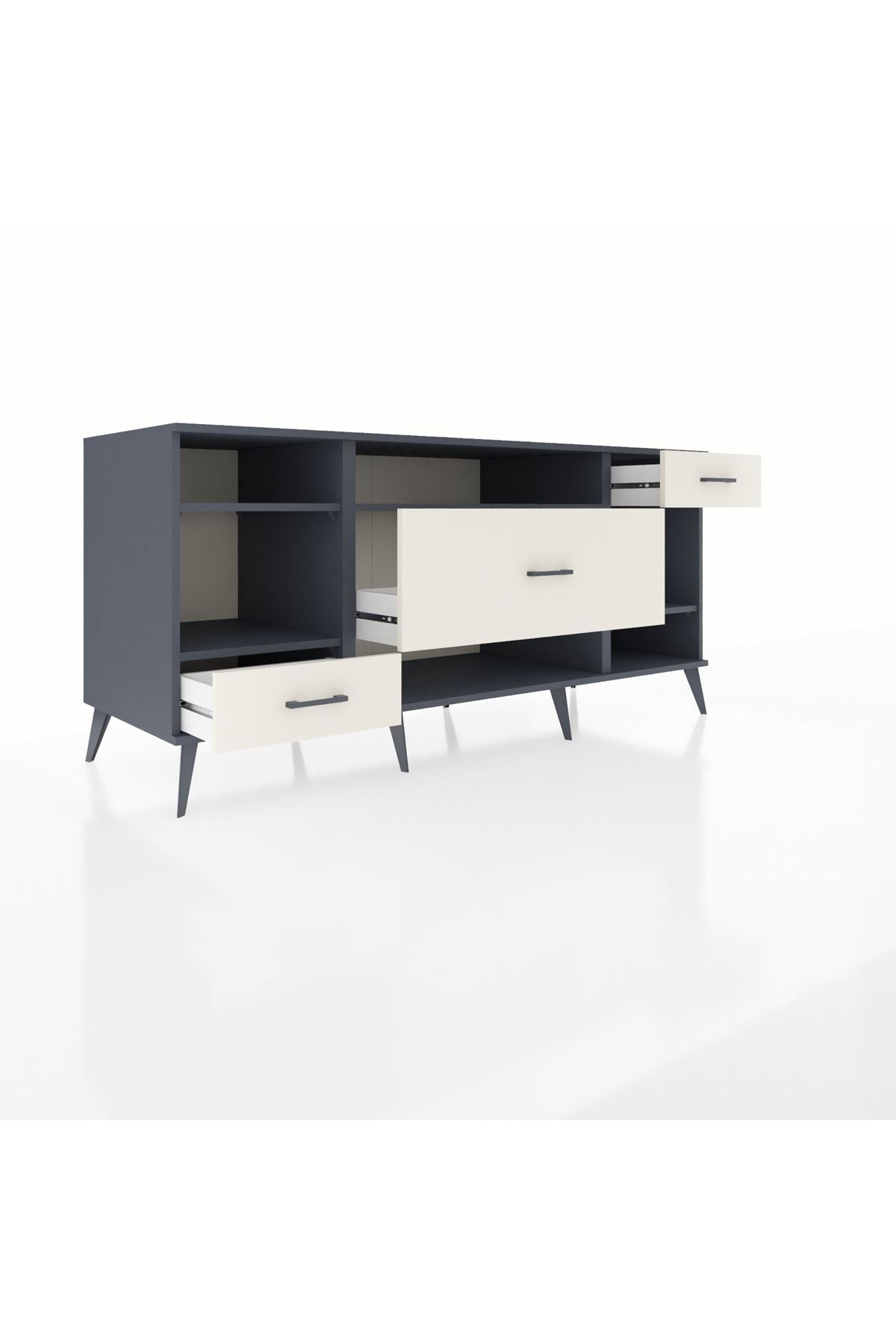 Kronos Konsol 4 Raflı 3 Çekmeceli 176x59x83 - S610M021V16C