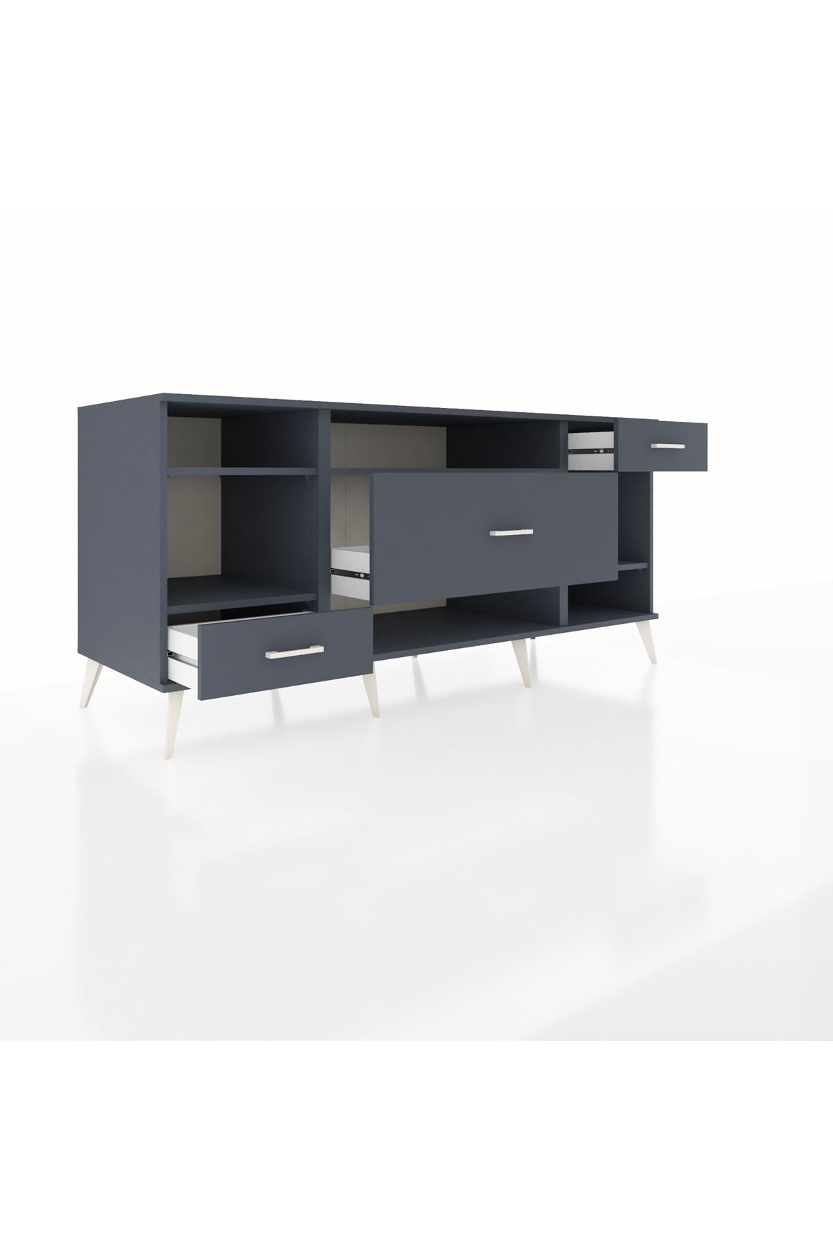 Kronos Konsol 4 Raflı 3 Çekmeceli 176x59x83 - S610M021V17C