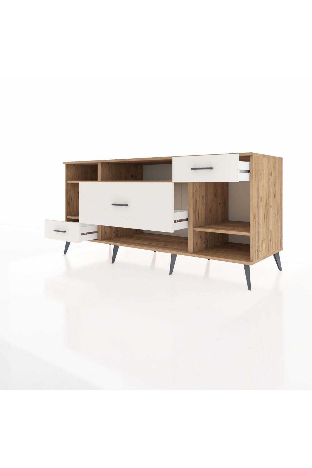 Kronos Konsol 4 Raflı 3 Çekmeceli 176x59x83 - S610M021V19C