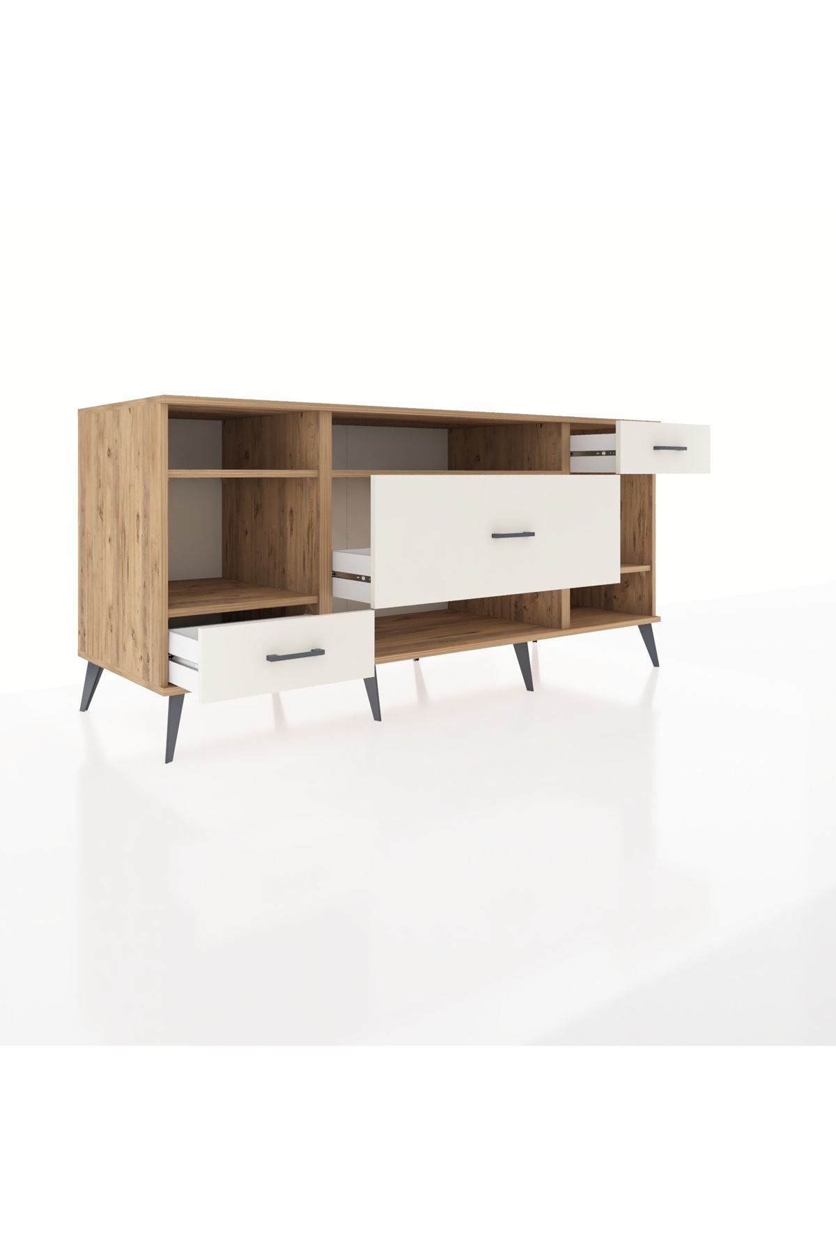 Kronos Konsol 4 Raflı 3 Çekmeceli 176x59x83 - S610M021V19C