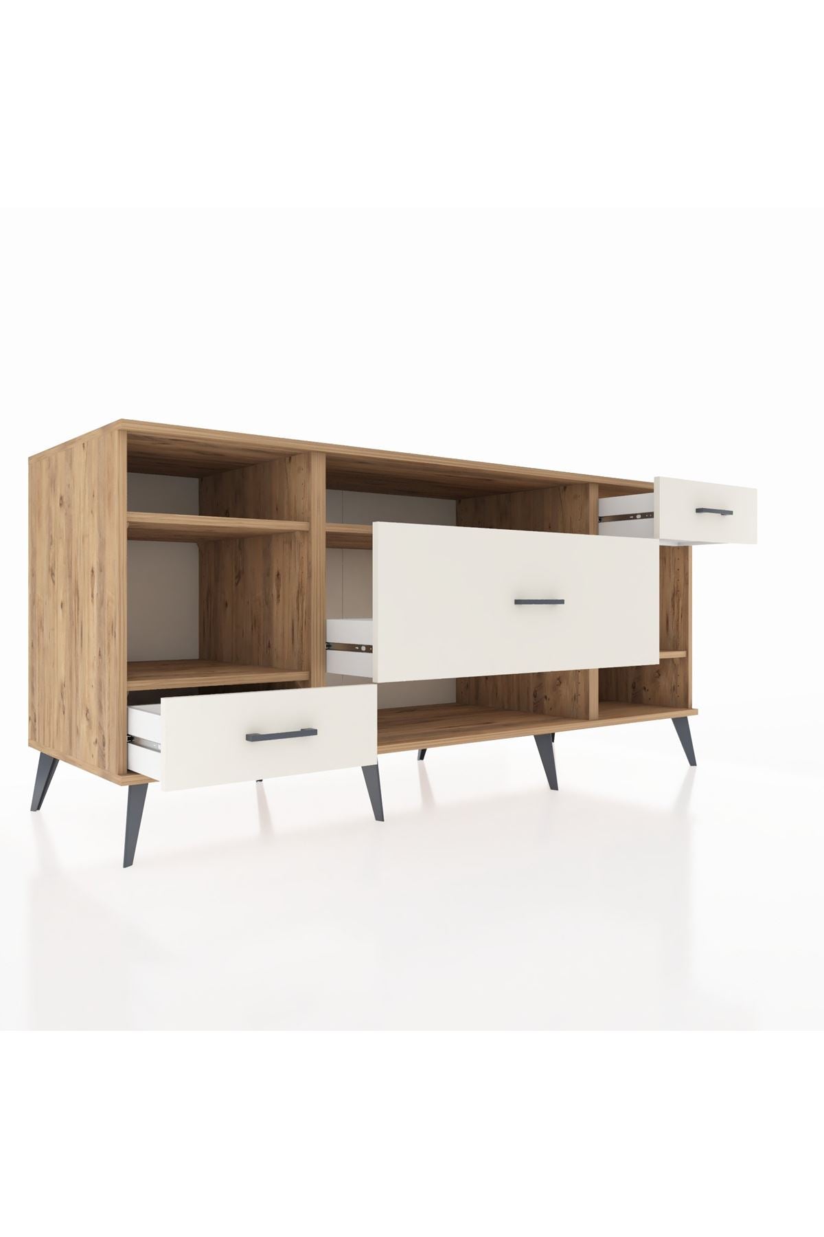 Kronos Konsol 4 Raflı 3 Çekmeceli 176x59x83 - S610M021V19C