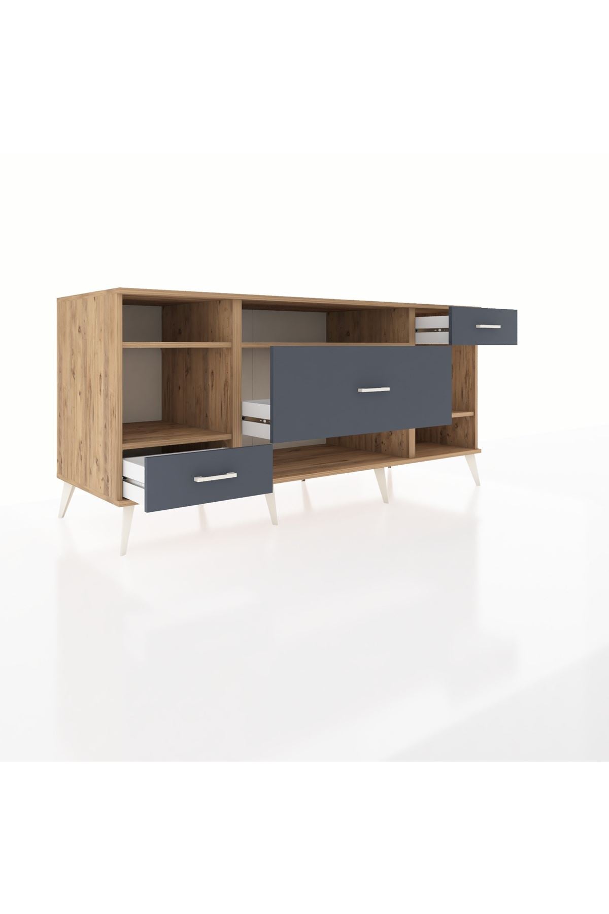 Kronos Konsol 4 Raflı 3 Çekmeceli 176x59x83 - S610M021V20C