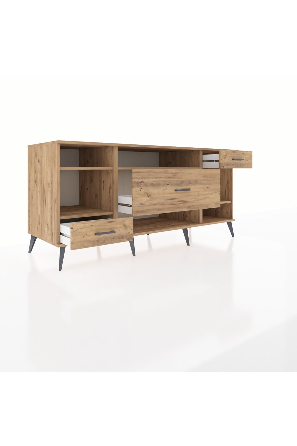 Kronos Konsol 4 Raflı 3 Çekmeceli 176x59x83 - S610M021V21C