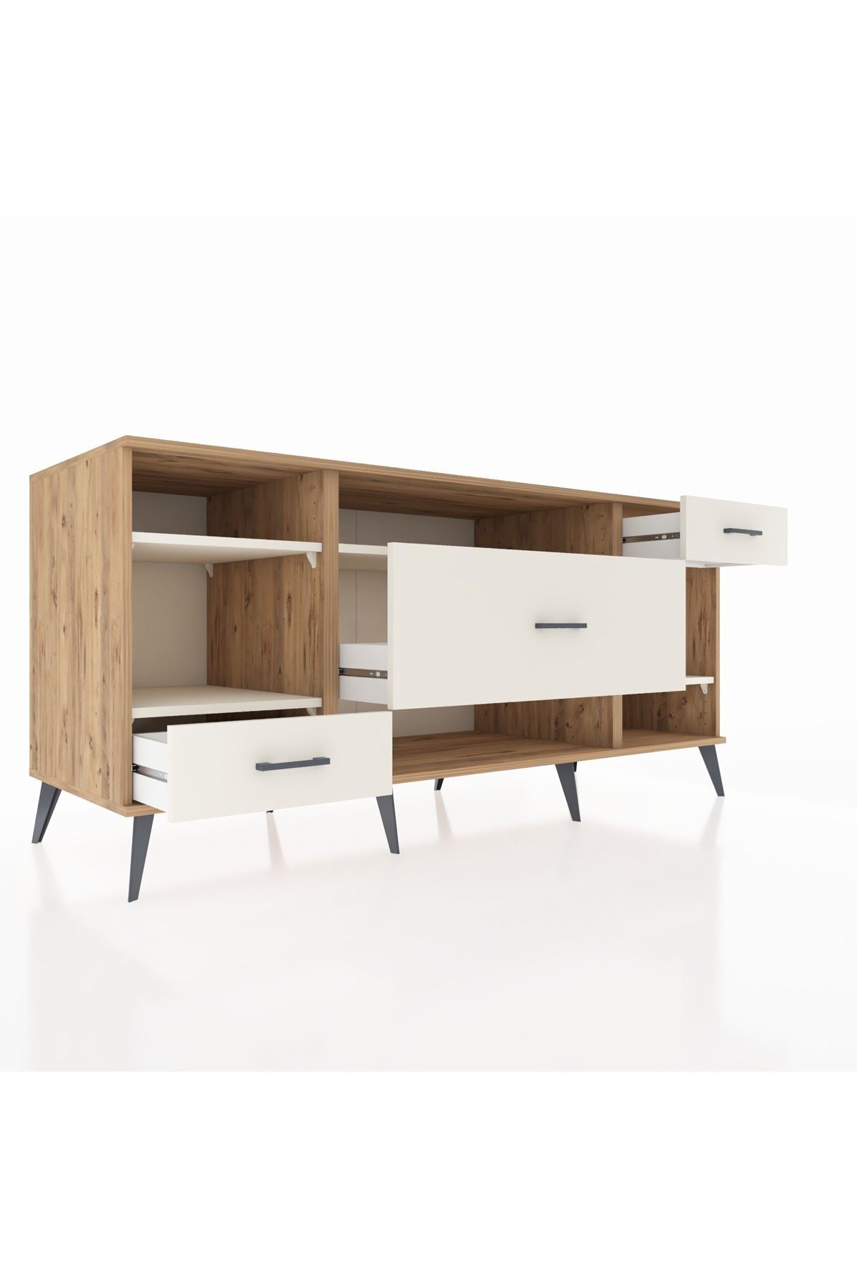 Kronos Konsol 4 Raflı 3 Çekmeceli 176x59x83 - S610M021V22C