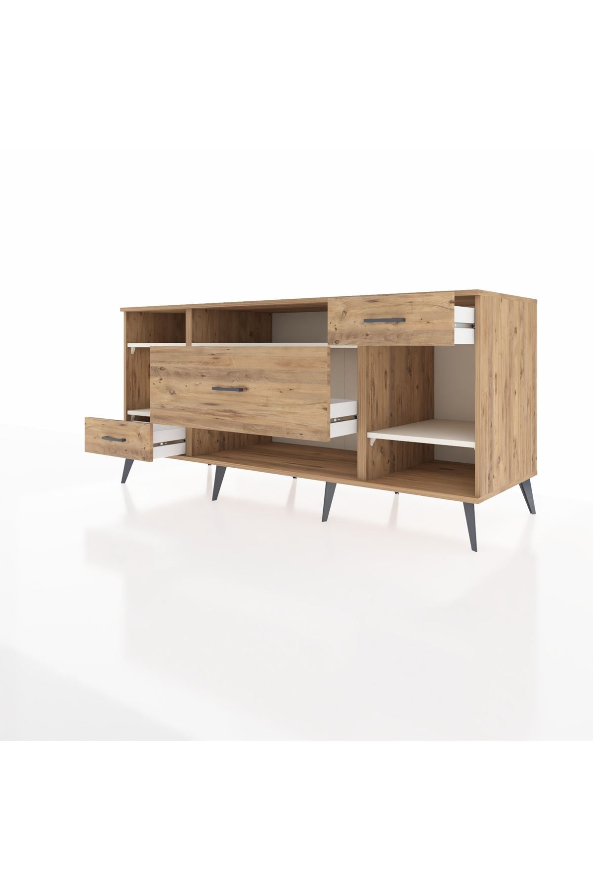 Kronos Konsol 4 Raflı 3 Çekmeceli 176x59x83 - S610M021V24C