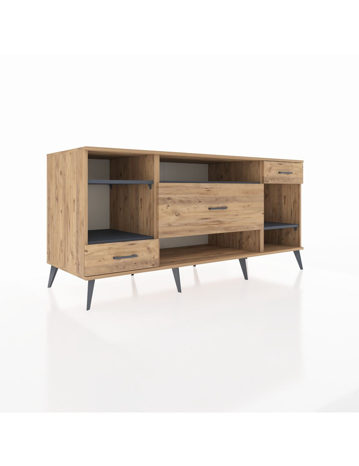 Kronos Konsol 4 Raflı 3 Çekmeceli 176x59x83 - S610M021V27C