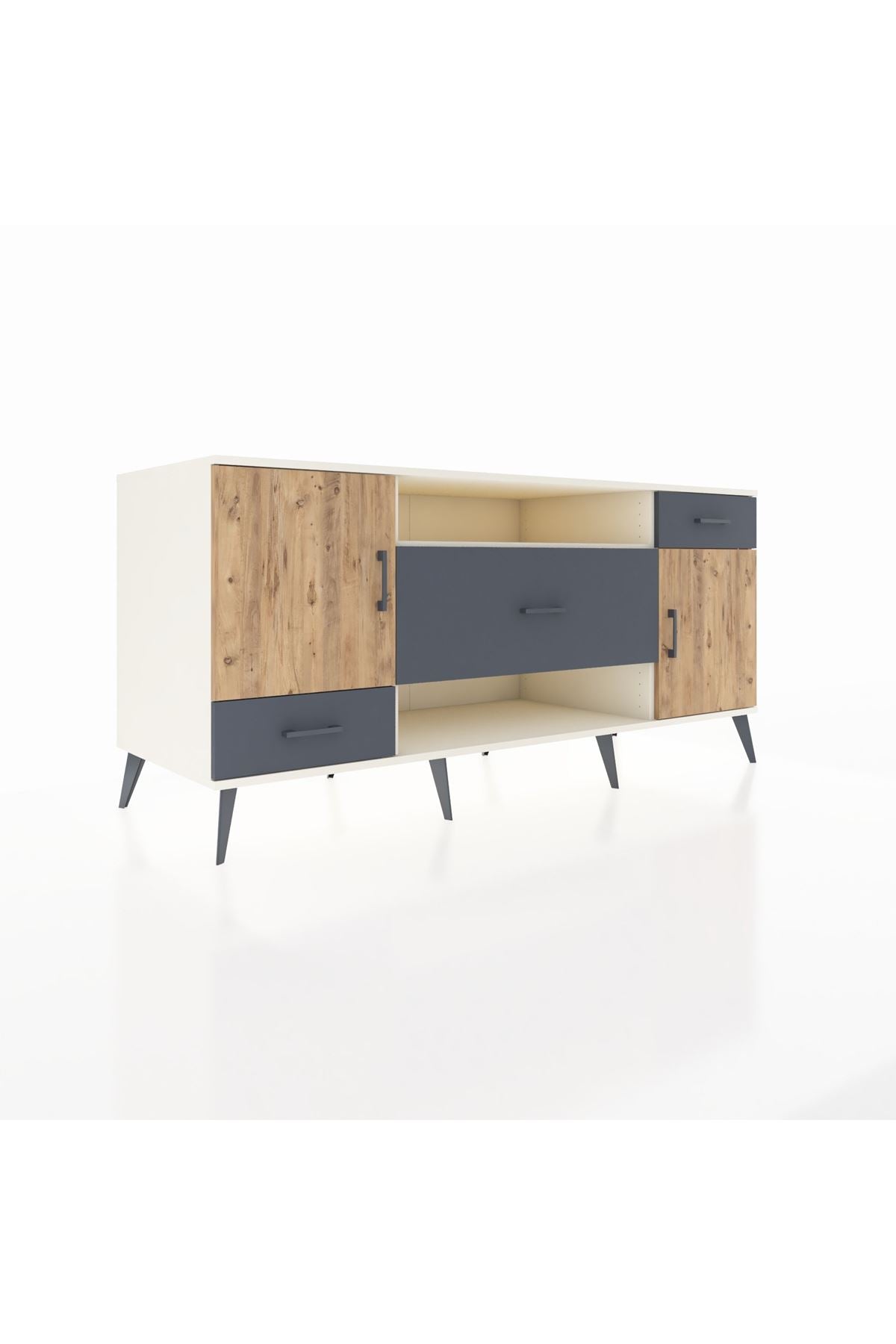 Kronos Konsol 4 Raflı 3 Çekmeceli 2 Kapaklı 176x59x83 - S610M022V02C