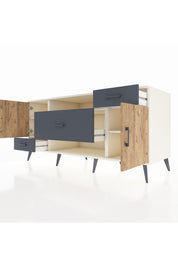 Kronos Konsol 4 Raflı 3 Çekmeceli 2 Kapaklı 176x59x83 - S610M022V02C