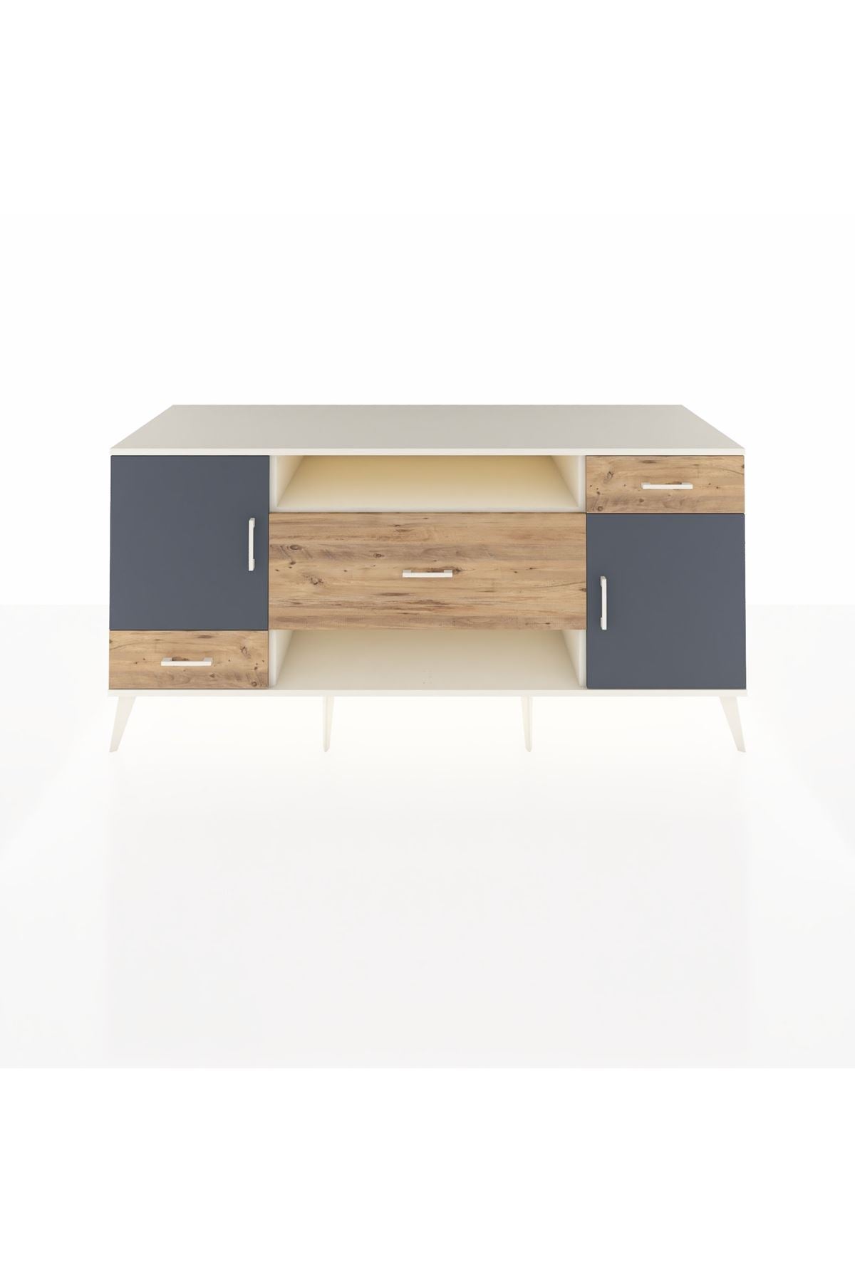 Kronos Konsol 4 Raflı 3 Çekmeceli 2 Kapaklı 176x59x83 - S610M022V09C
