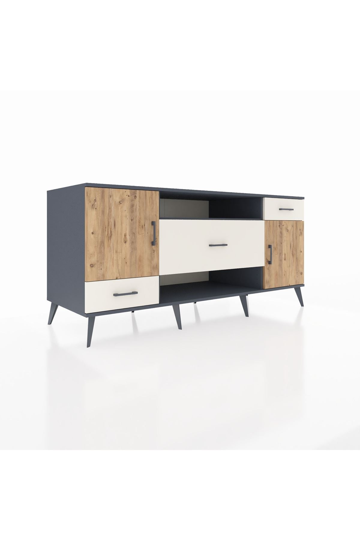Kronos Konsol 4 Raflı 3 Çekmeceli 2 Kapaklı 176x59x83 - S610M022V10C