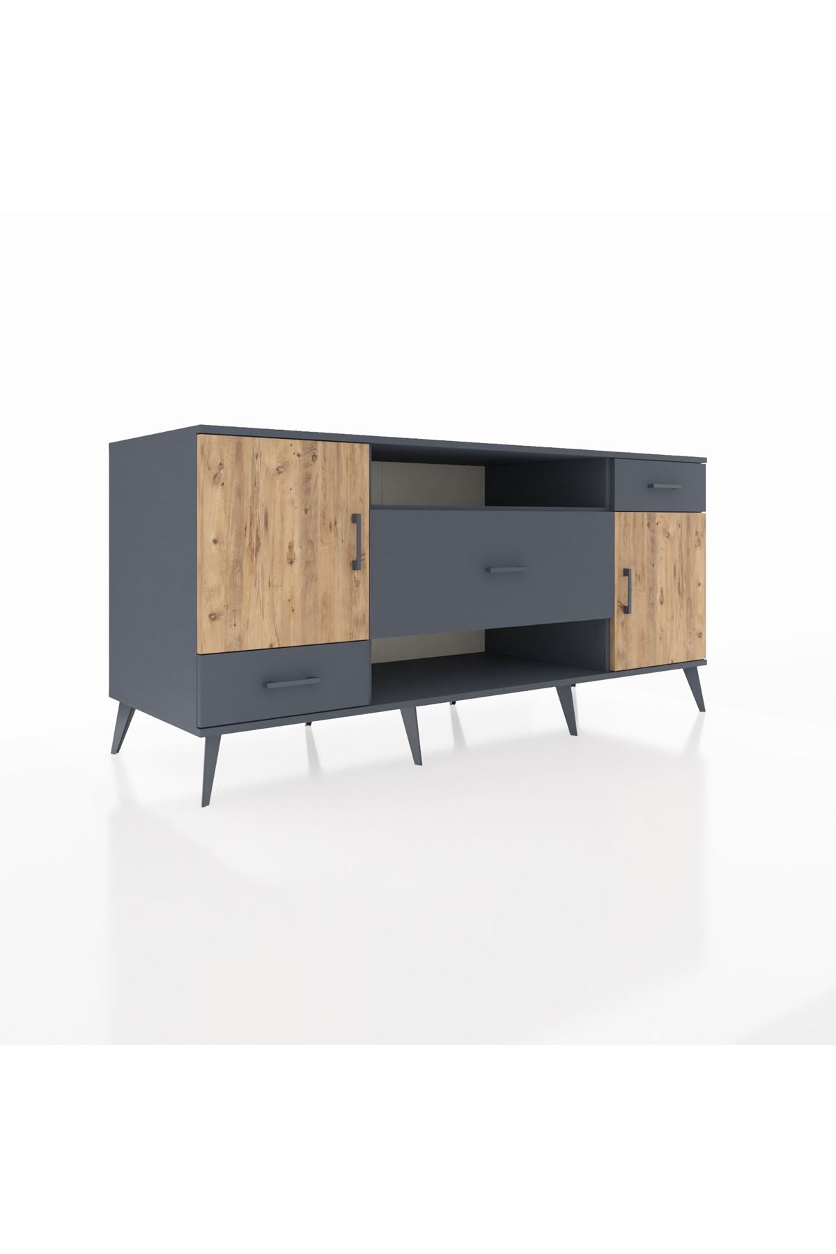 Kronos Konsol 4 Raflı 3 Çekmeceli 2 Kapaklı 176x59x83 - S610M022V11C