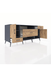 Kronos Konsol 4 Raflı 3 Çekmeceli 2 Kapaklı 176x59x83 - S610M022V12C