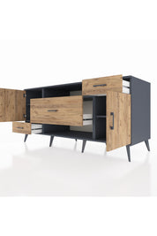 Kronos Konsol 4 Raflı 3 Çekmeceli 2 Kapaklı 176x59x83 - S610M022V12C