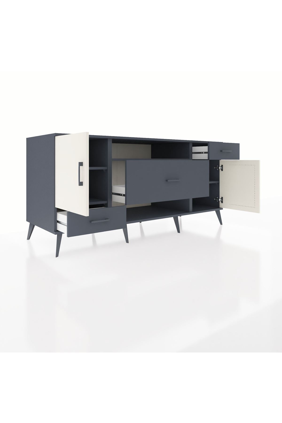 Kronos Konsol 4 Raflı 3 Çekmeceli 2 Kapaklı 176x59x83 - S610M022V14C