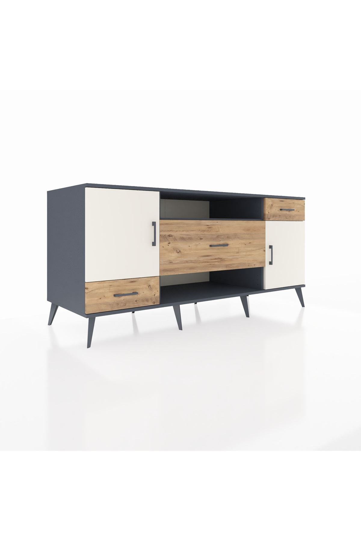 Kronos Konsol 4 Raflı 3 Çekmeceli 2 Kapaklı 176x59x83 - S610M022V15C
