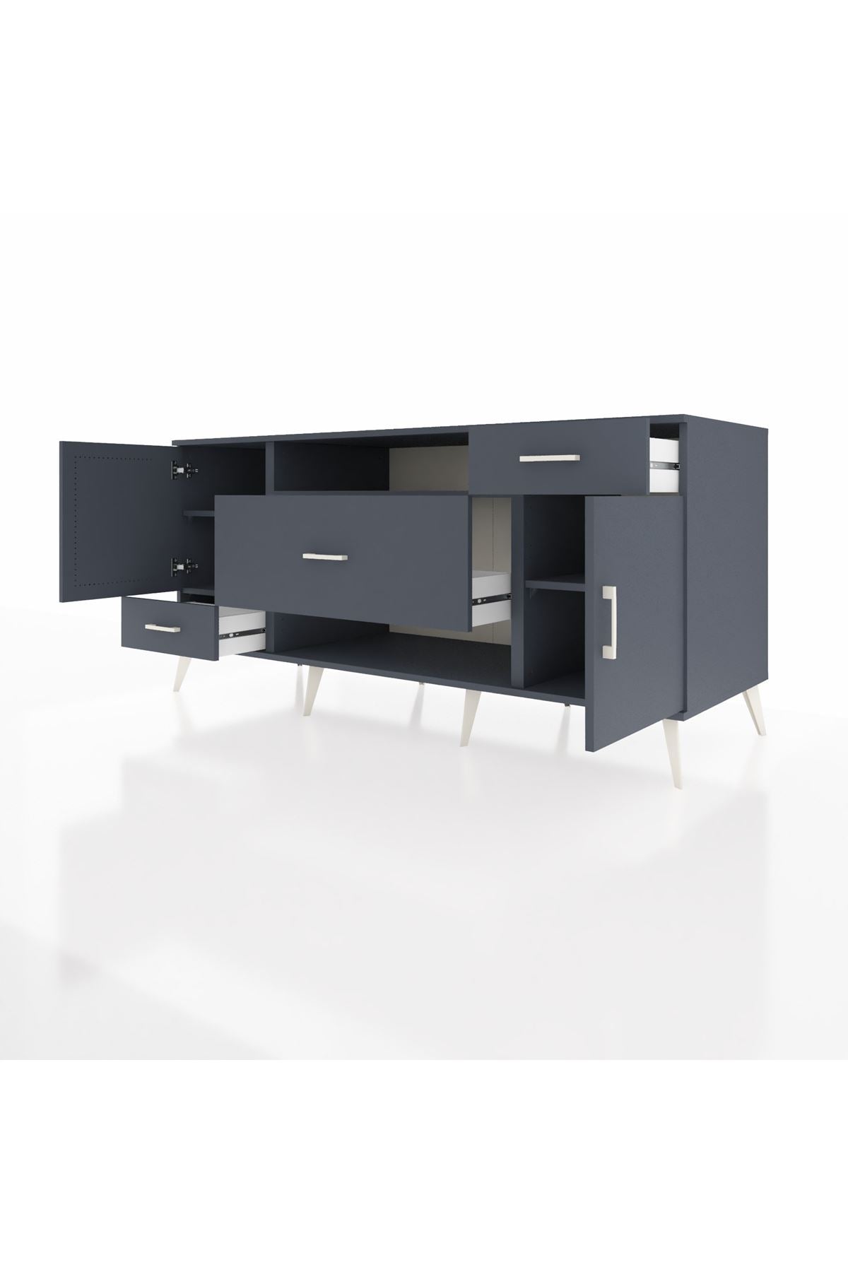 Kronos Konsol 4 Raflı 3 Çekmeceli 2 Kapaklı 176x59x83 - S610M022V17C