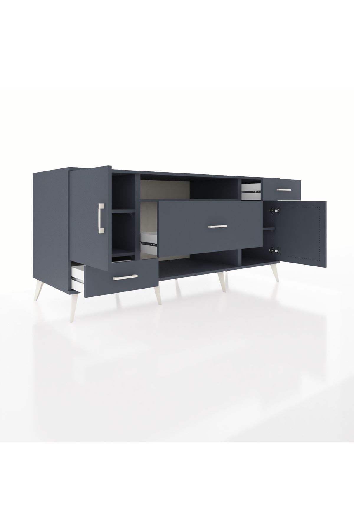 Kronos Konsol 4 Raflı 3 Çekmeceli 2 Kapaklı 176x59x83 - S610M022V17C