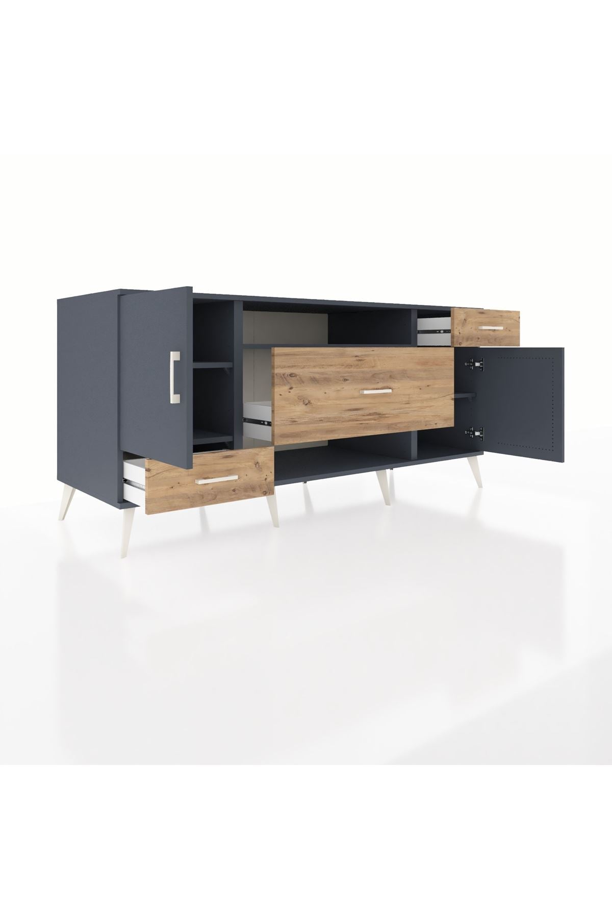 Kronos Konsol 4 Raflı 3 Çekmeceli 2 Kapaklı 176x59x83 - S610M022V18C