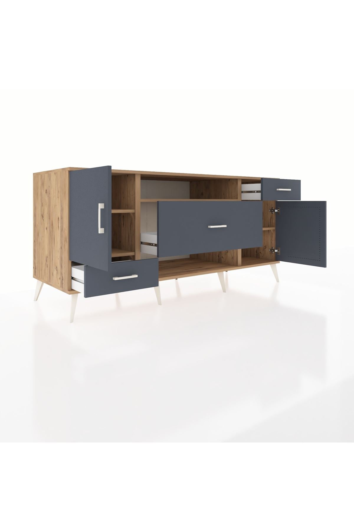 Kronos Konsol 4 Raflı 3 Çekmeceli 2 Kapaklı 176x59x83 - S610M022V26C