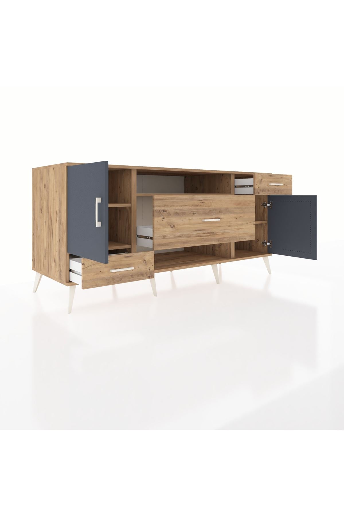 Kronos Konsol 4 Raflı 3 Çekmeceli 2 Kapaklı 176x59x83 - S610M022V27C