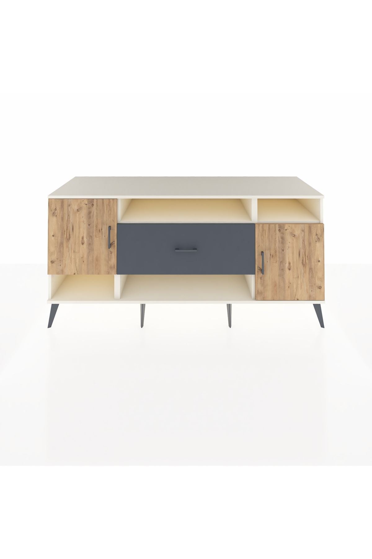 Kronos Konsol 5 Raflı Tek Çekmeceli 2 Kapaklı 176x59x83 - S610M023V02C