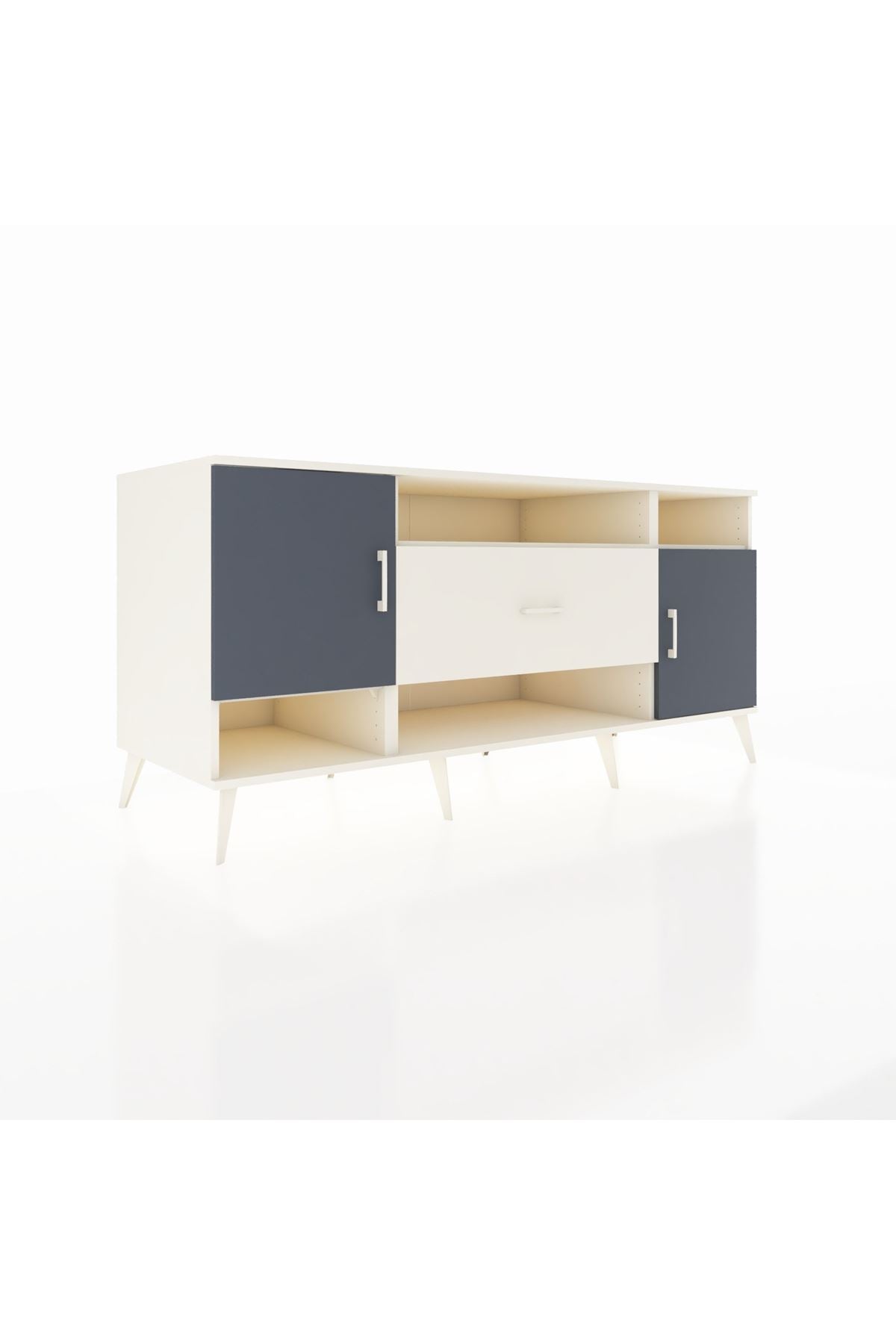 Kronos Konsol 5 Raflı Tek Çekmeceli 2 Kapaklı 176x59x83 - S610M023V07C