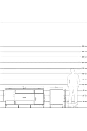 Kronos Konsol 5 Raflı Tek Çekmeceli 2 Kapaklı 176x59x83 - S610M023V08C