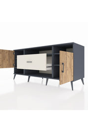 Kronos Konsol 5 Raflı Tek Çekmeceli 2 Kapaklı 176x59x83 - S610M023V10C