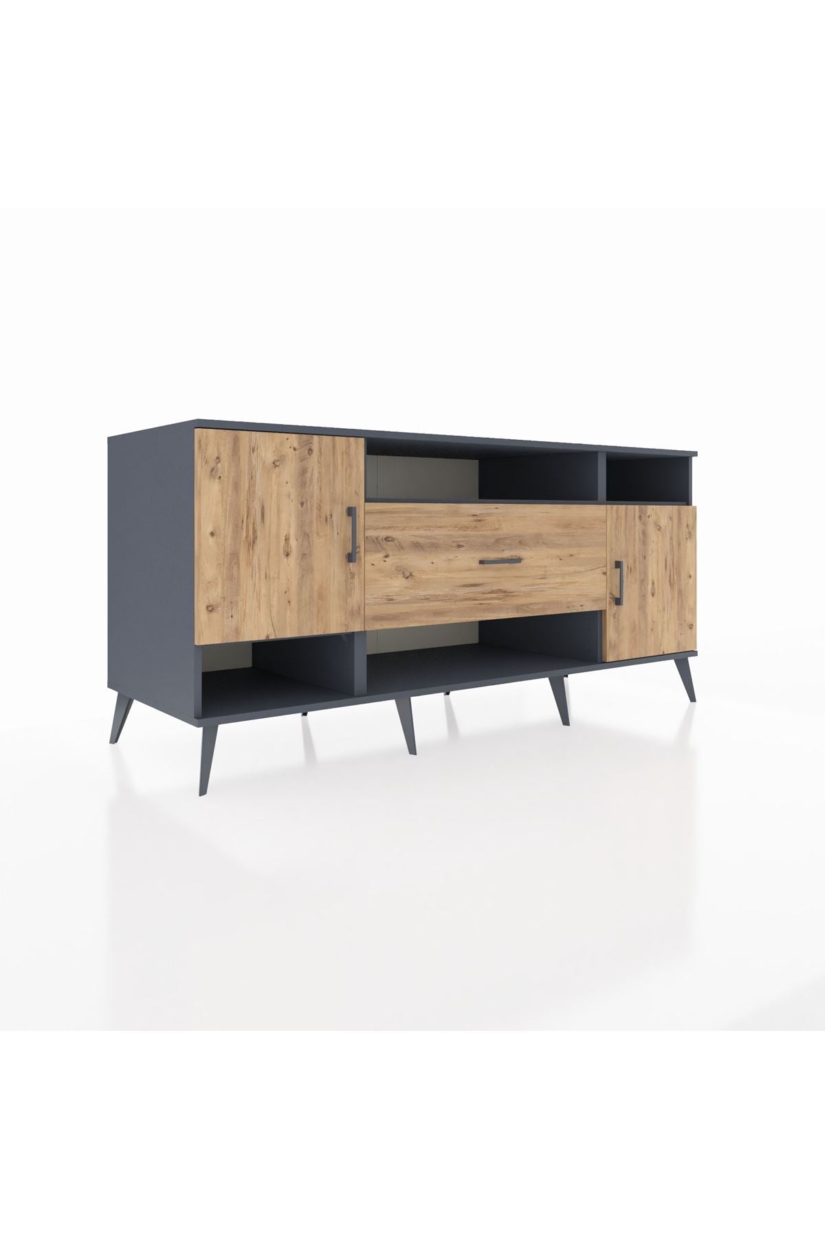 Kronos Konsol 5 Raflı Tek Çekmeceli 2 Kapaklı 176x59x83 - S610M023V12C
