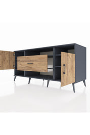 Kronos Konsol 5 Raflı Tek Çekmeceli 2 Kapaklı 176x59x83 - S610M023V12C