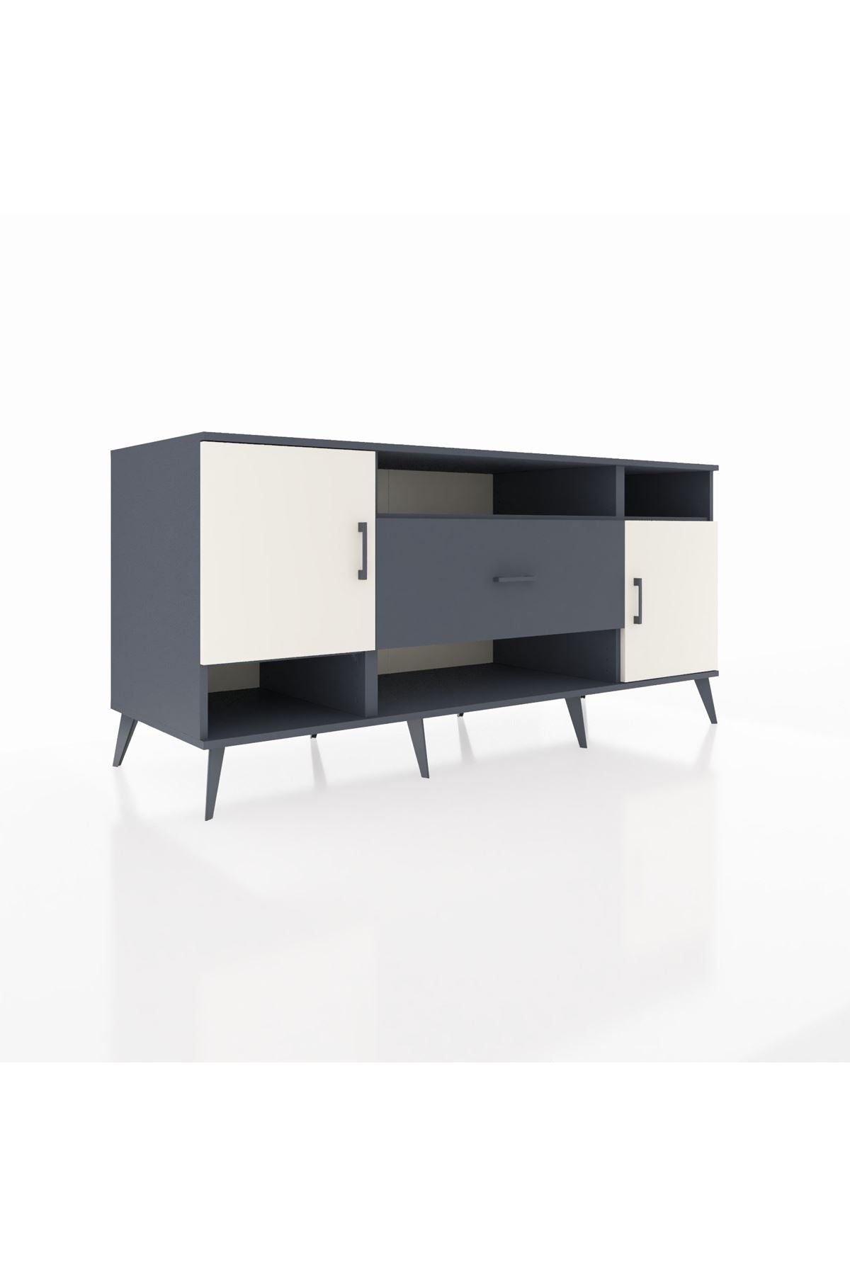 Kronos Konsol 5 Raflı Tek Çekmeceli 2 Kapaklı 176x59x83 - S610M023V14C