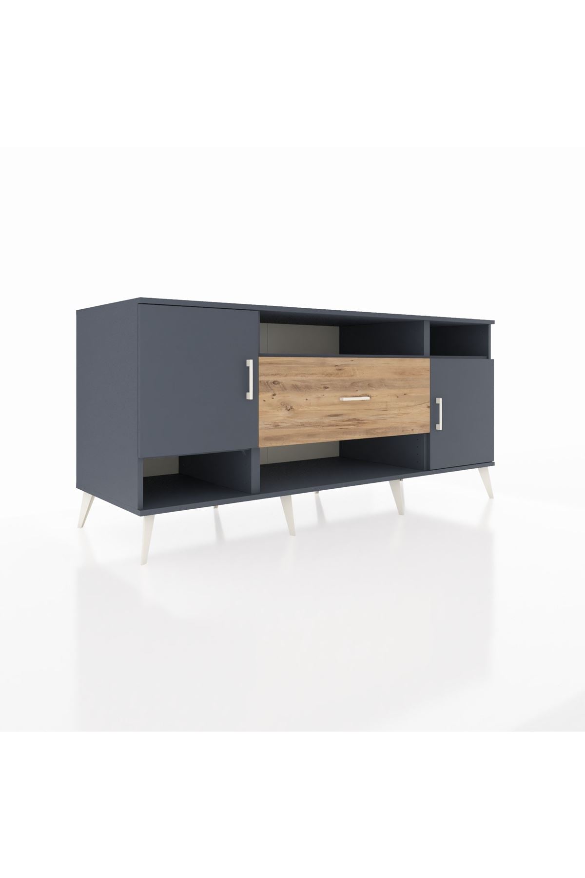Kronos Konsol 5 Raflı Tek Çekmeceli 2 Kapaklı 176x59x83 - S610M023V18C