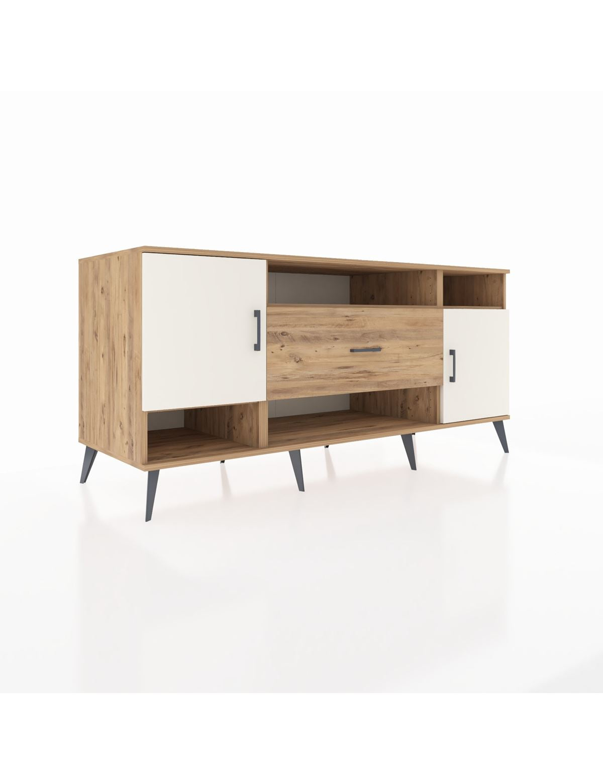 Kronos Konsol 5 Raflı Tek Çekmeceli 2 Kapaklı 176x59x83 - S610M023V24C