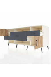 Kronos Konsol 3 Raflı 3 Çekmeceli 2 Kapaklı 176x59x83 - S610M024V02C