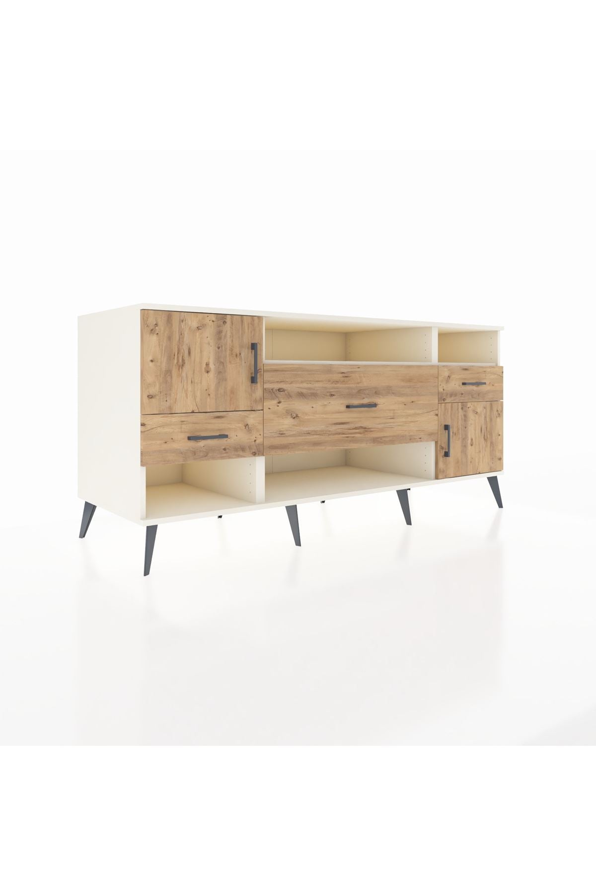 Kronos Konsol 3 Raflı 3 Çekmeceli 2 Kapaklı 176x59x83 - S610M024V03C