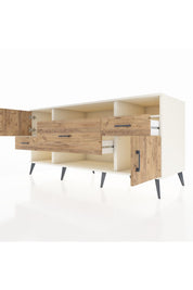 Kronos Konsol 3 Raflı 3 Çekmeceli 2 Kapaklı 176x59x83 - S610M024V03C