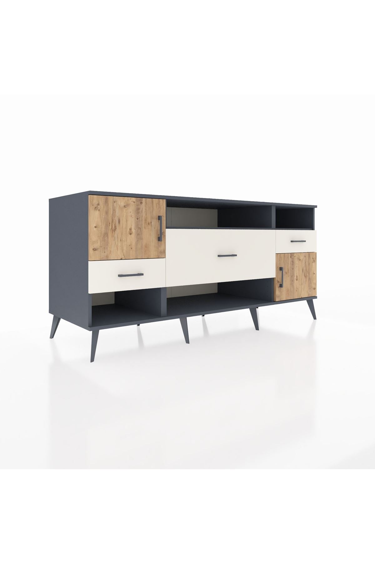 Kronos Konsol 3 Raflı 3 Çekmeceli 2 Kapaklı 176x59x83 - S610M024V10C