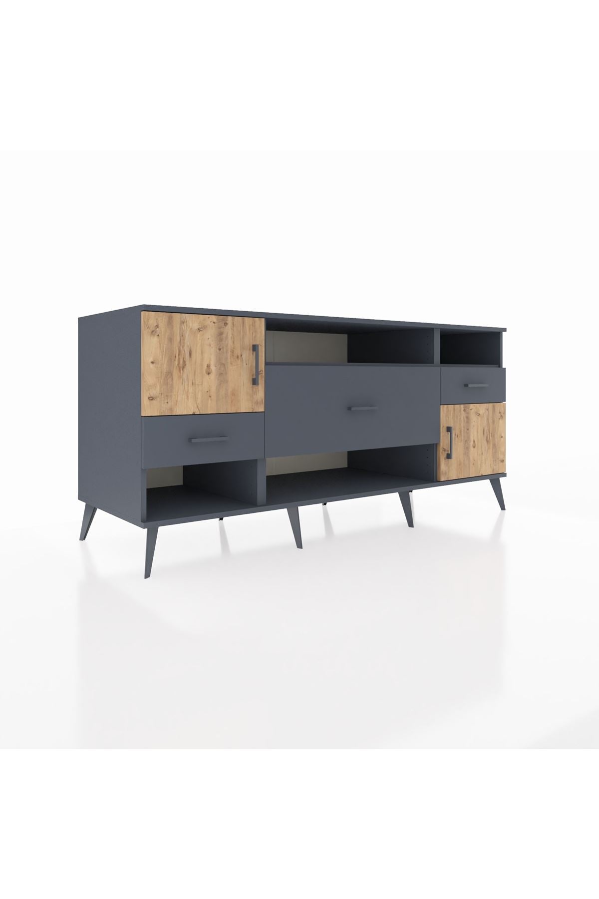 Kronos Konsol 3 Raflı 3 Çekmeceli 2 Kapaklı 176x59x83 - S610M024V11C